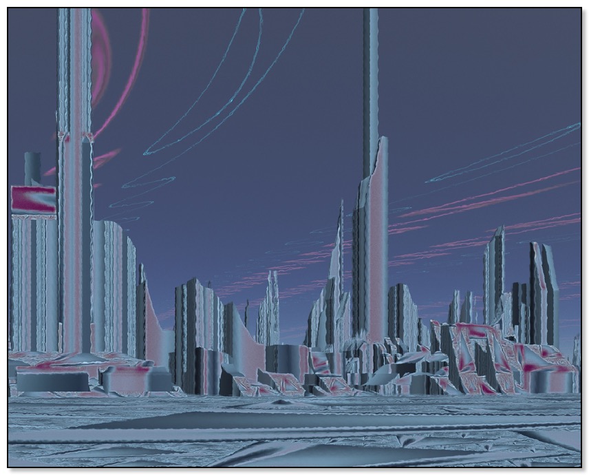 Steel City scifi art by Gingezel